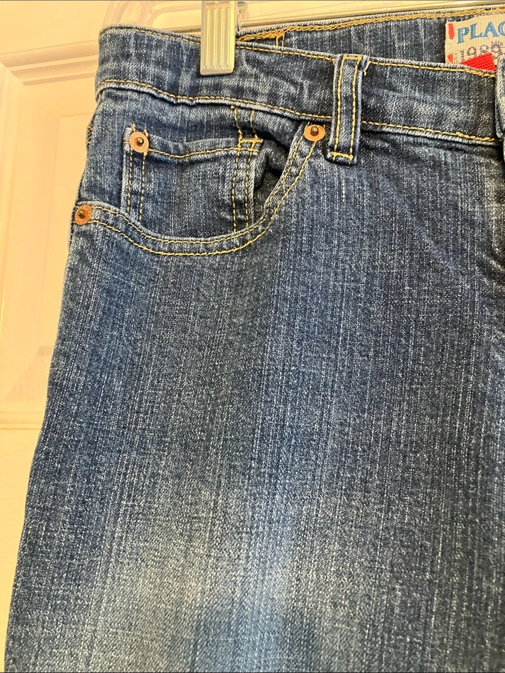Children’s Place 1989 bootcut stretch Girl’s heritage thigh faded jeans 14